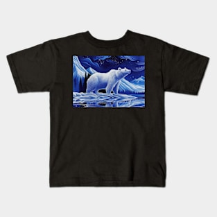 Polar Bear Blue Kids T-Shirt